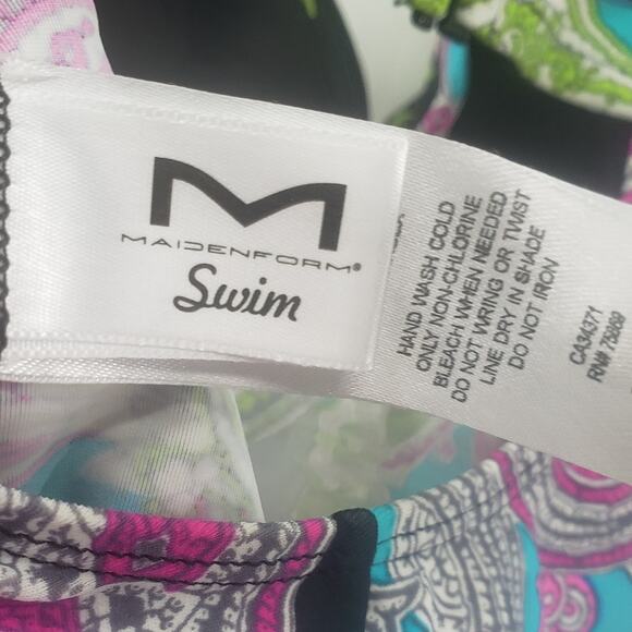 MAIDENFORM Tankini Swimsuit Top Womens Size 36C - Picture 3 of 4